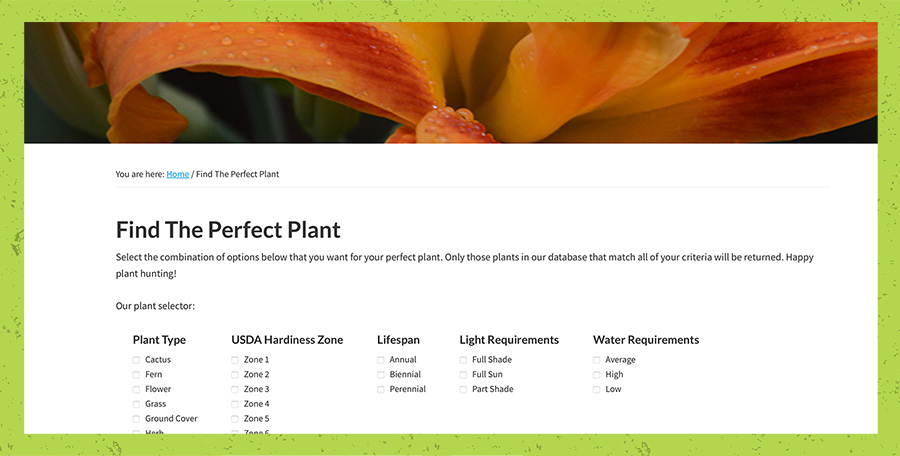 Plant Finder Tool